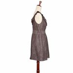 Anthropologie  Maeve Dress Women's Size Small Y2K Gray Lace Ruffle Short Sundress Photo 4