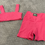 Small Daily Drills Pink Ribbed Set Photo 0