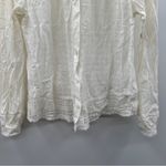 J.Crew Point Sur White Long Sleeve Peasant Top in Windowpane Cotton Voile Sz S Photo 2