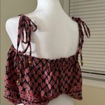 Elan Women's Black and Pink Patterned Top Photo 3