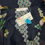 Johnny Was Mia Floral Border Long Dress Silk Blend Semi Sheer Size XS Photo 12