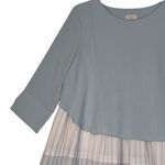 Atelier‎ Evene Paris Elegant Blue and White Women's pleated blouse sz small Photo 1