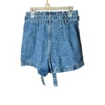 Abercrombie & Fitch Shorts Denim Jean Button Fly Belt Pleated Paperbag Size 24/0 Photo 3