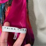 Trina Turk  Metallic Chevron Striped Trapeze Halter Dress Womens Size S Photo 4