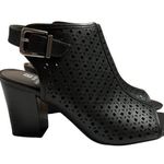 White Mountain  Serina Faux Leather Laser Cutout Open Toe Heel Sandals Size 8M Photo 0