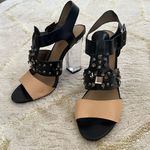 JustFab Studded Black And Nude Acrylic Heels Photo 0