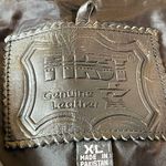 First Genuine Leather Black Tasseled Fringe Moto Western XL Vest Photo 4