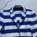 Ralph Lauren  Sweater Blazer Blue White Cotton Sz M preppy old money Nautical Photo 5