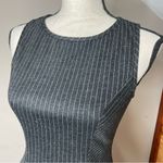 Jonathan Simkhai Sleeveless Fit & Flare Pinstripe Striped Mini Dress Dark Grey 2 Gray Photo 2