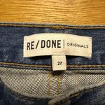 RE/DONE  high rise ankle crop button fly raw hem 27 jeans Photo 5