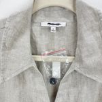 Madewell Pleated Midi Shirtdress 100% Linen A Line Minimalist Oat Beige M NWT Photo 8