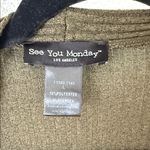 See You Monday  Khaki Women's Open Front Cardigan Photo 1