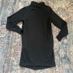 Athleta  Women’s Cozy Karma Mock Neck Dress in Black Size Small Fleece Sweatshirt Photo 6