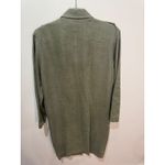 Banana Republic Vintage 80s 90s Safari & Travel Green Linen Jacket Shirt Dress M Photo 3