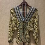 Anthropologie Boho Western Embroidered V-Neck Blouse Conditions Apply  Size S Photo 4