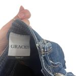 Grace LA Juniors Size 7 Western Bling Jewel Embroidered Pockets Straight Jeans‎ Blue Photo 9