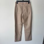 Abercrombie & Fitch The 90s Straight Ultra High Rise Vegan Faux Leather Pant Tan Photo 8