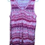 Woman Within  Sleeveless Tunic Pink Patterned Tank Top New 14/16 Photo 0