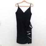 XScape  Womens Dress Size 12 Black‎ Ruffle Trim Cocktail Party Classic Chic Photo 1