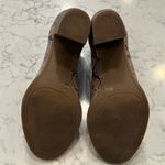 Lucky Brand  Joal Snakeskin Print Peep Toe Stacked Heel Bootie Shoe Size 9 Photo 9