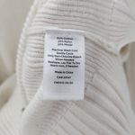 T by Talbots Womens Sweater Large Ivory Drawstring Cowlneck Waffle Knit Pullover White Photo 8