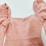 MORE TO COME Khloe Ruffle Sleeve Mini Dress in Blush XS Pink Photo 7