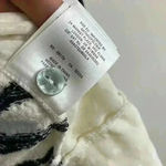 Anthropologie  Cream Striped Cardigan Small Photo 4