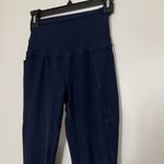 Beyond Yoga  Navy blue high waist side pocket athletic workout leggings XS Photo 1