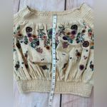 Free People Saachi Smocked Off the Shoulder Top Retail $128 Small Embroidered Photo 7