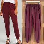 Lululemon Stretch High-Rise Jogger Full Length in Red Merlot Women’s size 8 Photo 1