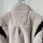 Free People NWOT Far Out Fleece Jacket in Ivory Sherpa White / Black Photo 8