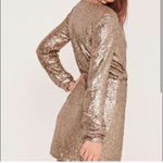 Missguided Gold Sequin Party Dress Photo 2