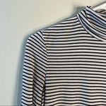 H&M black and white ribbed delicate knit long sleeved sweater women’s top small Photo 1