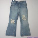 Free People NEW New Dawn Flare jeans in Victoria Blue button fly, 32 Photo 3