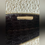 Henri Bendel  West 57th Black Leather Zip Wristlet Gold Hardware Photo 4