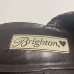 Brighton Franki Basket Weave Vero Cuoio Leather Heel Clogs Mules Brown Size 8.5 Photo 8