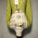 ZARA Lime Green Textured Sheer Top Size Small Photo 4