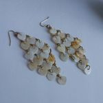 Boho Multi Strand Shell Pendant Necklace Set Tan Photo 2