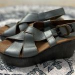 sbicca  Grey Platform Leather Sandals - Size 38 Photo 0