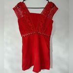 Willow & Clay NWT-- poppy color- Crochet Strap Romper- size small Photo 3