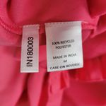 Ny Company Womens Blouse Size Medium Pink Ruffle Crewneck Half Sleeves Photo 1