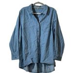 Jessica London  Women's Size 20 W Blue Denim Button-Up Shirt Western Minimilist Photo 0