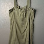 Gap  Olive Green Button-Front Utility Jumper Dress - Women's XL Photo 2