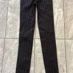 ZARA  Black White Pinstripe Skinny Pants Button Ankle High Rise XS Photo 3