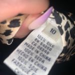 Rena Rowan 90s silk button up boho classic top leopard spring Photo 3