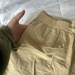 Womens Sportswear Tan Yellow Beige Shorts Floral Flowers Sunflowers Size L Photo 2