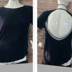 Free People Womens Movement Zephyr Open-Back Tee Size L New Black Photo 1