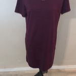 32° Heat 32 Degrees Cool Purple Super Soft Short Sleeve Dress Midi Pockets Photo 2