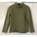 L.L. Bean green quilted funnel neck pullover sweater small Photo 8