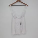 Ekouaer  White Cowl Neck Camisole Tank Top Sheer Back Mesh Size M Photo 2